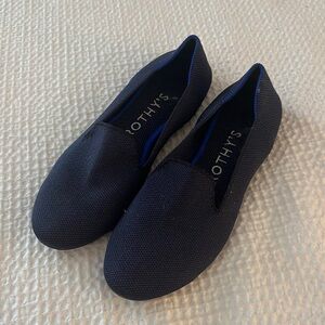Rothy’s dark blue loafers